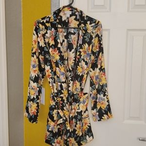 New Mid length tie up lightweight jacket .